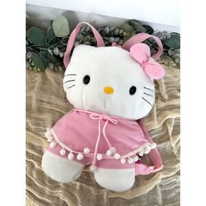 Hello Kitty Sanrio plush backpack Mini pocket poncho‎ starpont pink 2011